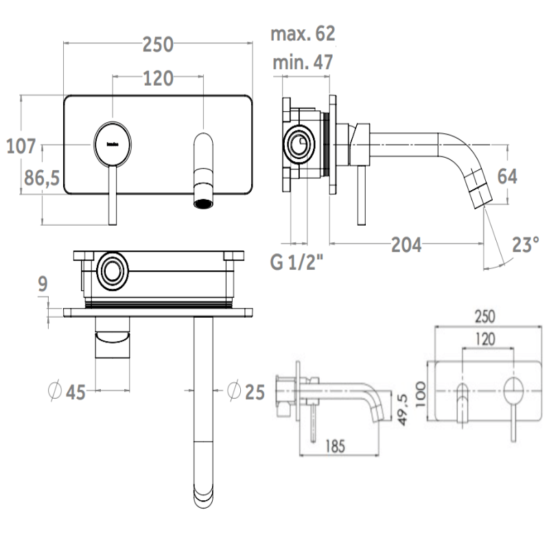 BUADES Unterputz-Einhebelmischer VETTÄ 1