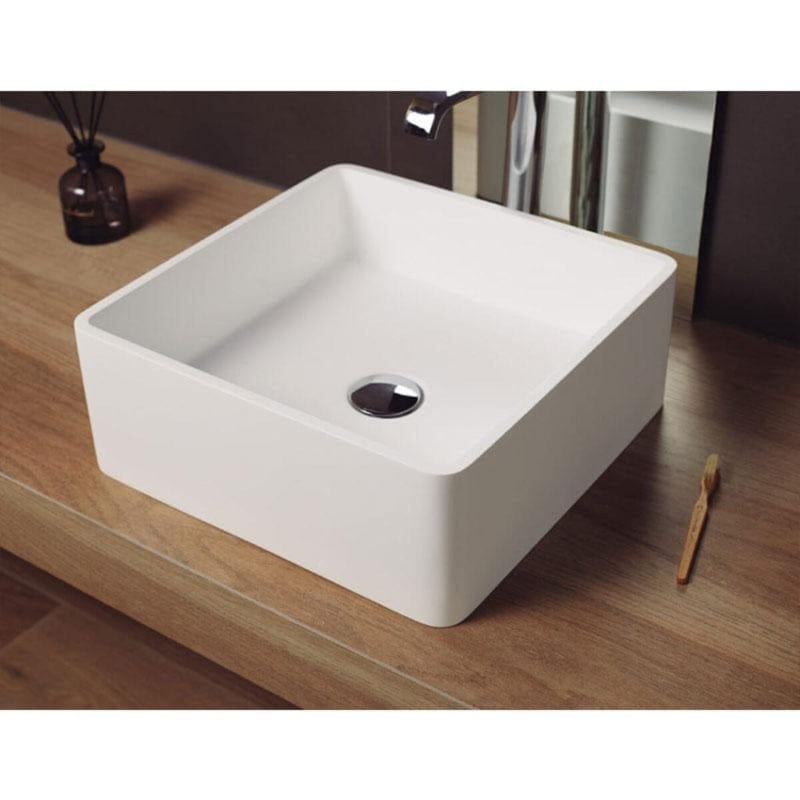 Quadratisches Aufsatzwaschbecken aus Sanydur ARTANA