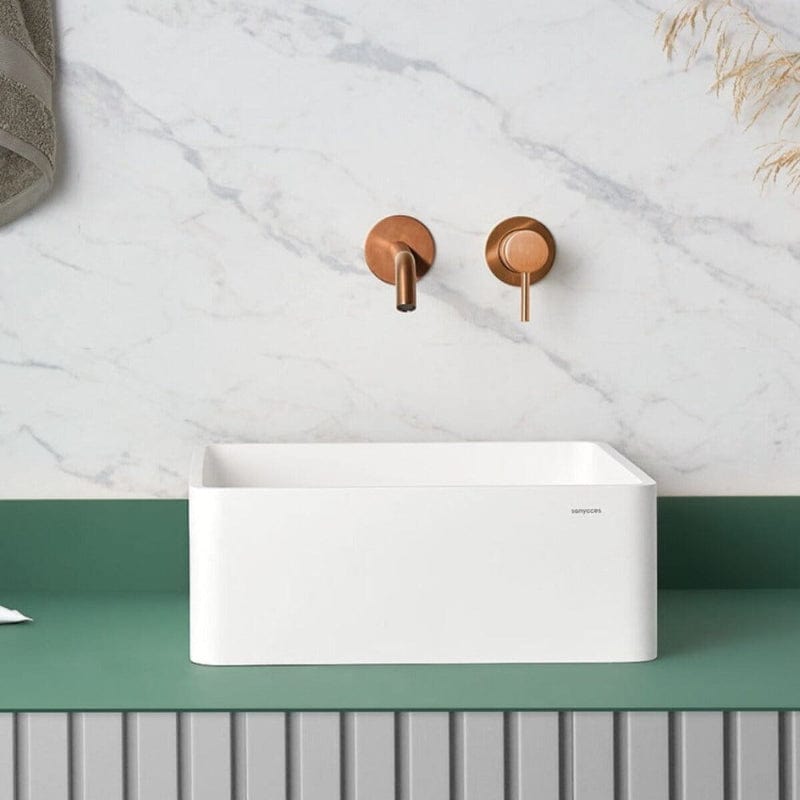 Quadratisches Aufsatzwaschbecken aus Sanydur ARTANA