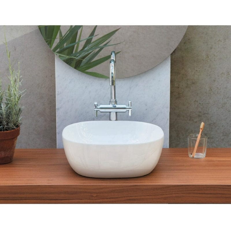 Waschtisch aus Keramik PALERMO für die Aufsatzmontage