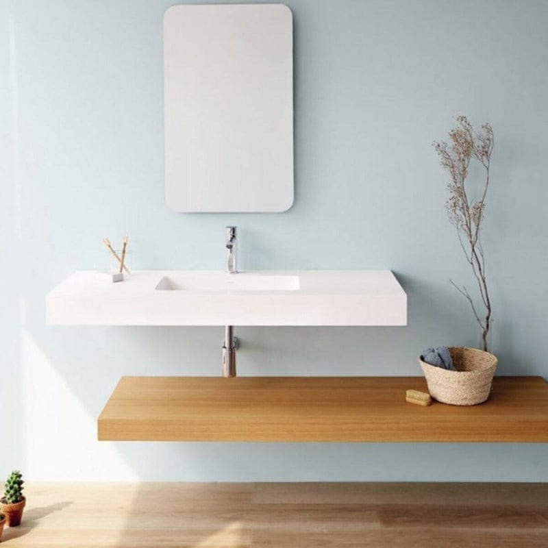 Einzelnes oder doppels Waschbecken zum Aufhängen aus Sanydur CARDIFF MURO