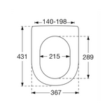 Villeroy & Boch Sentique WC-Sitz mit Quick-Release-Scharnieren und Softclosing