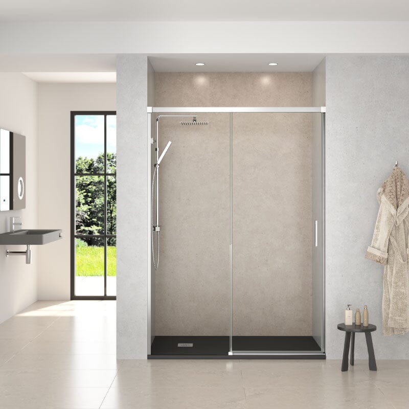 Frontal de ducha + Puerta Corredera YAIZA Cromado - Entorno baño