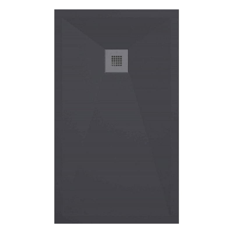 Mineralgiet-douchebak extra plat ONDA, leisteenlook, ANTHRACIET