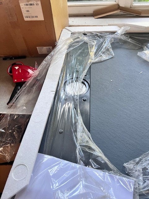 Sonderangebot Extra flache Duschwanne, LUCIA aus Premium SMC, basaltgrau 180 x 90 cm