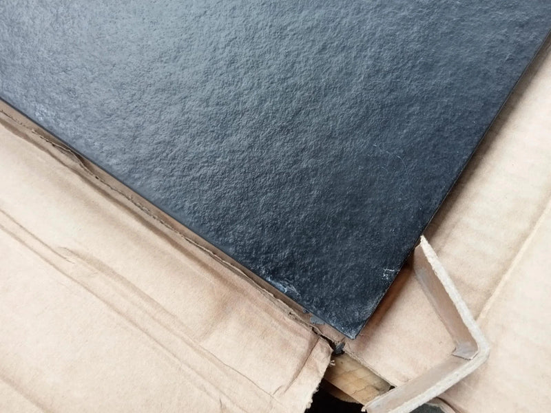 Sonderangebot Extra flache Duschwanne FUSION, Schieferoptik, SCHWARZ 100x120cm