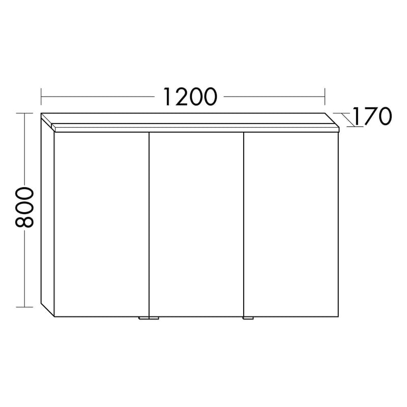 burgbad Eqio Spiegelschrank mit LED-Aufsatzleuchte 120 cm Rechts