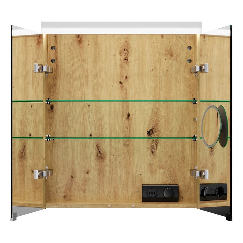 burgbad Lin20 Spiegelschrank mit LED-Beleuchtung, 60 cm, 2 Spiegeltüren