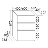 burgbad Lin20 Unterschrank 40 cm, 1 Auszug, 2 Schubladen