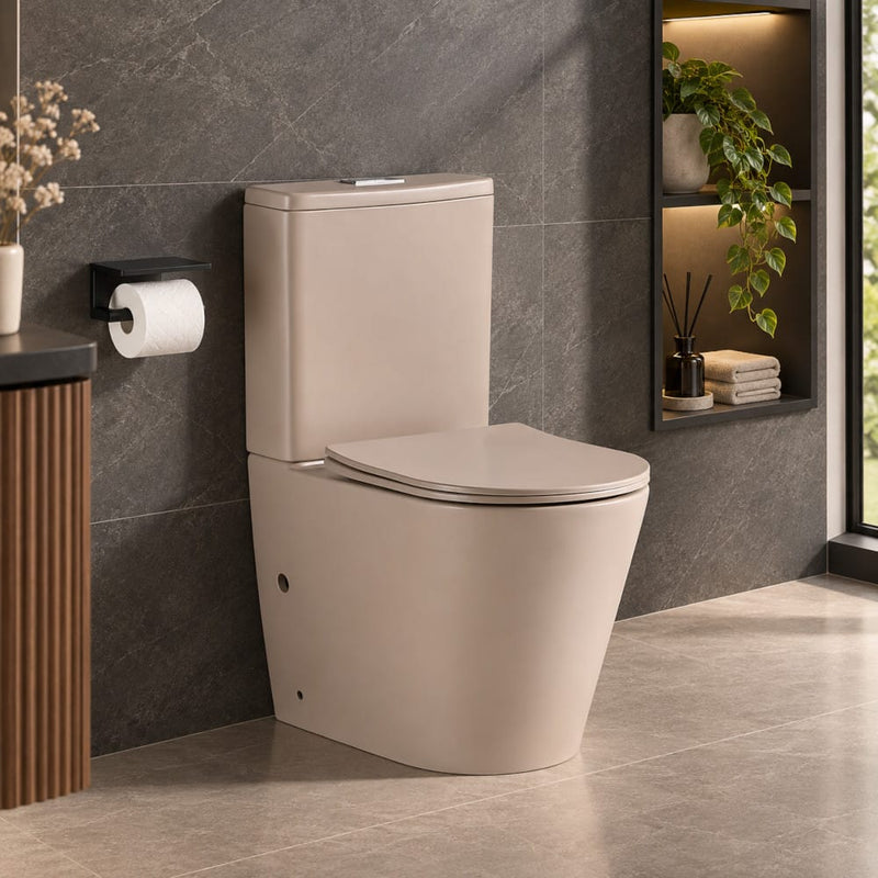 Modernes Keramik Stand-WC CIPOLI beige matt – Welt der Bäder SL