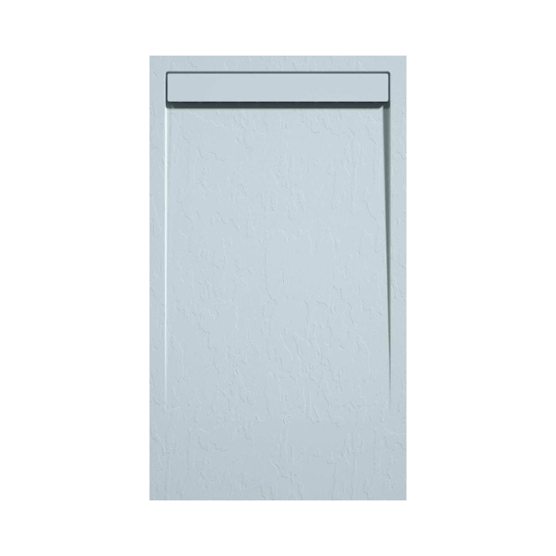 Extra flache Duschwanne CLEVER in Schieferoptik GRAU