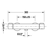 Duravit Thermostatarmaturen Brausethermostat Aufputz