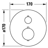 Duravit Thermostatarmaturen Thermostat Unterputz Set, 2 Verbraucher, rund