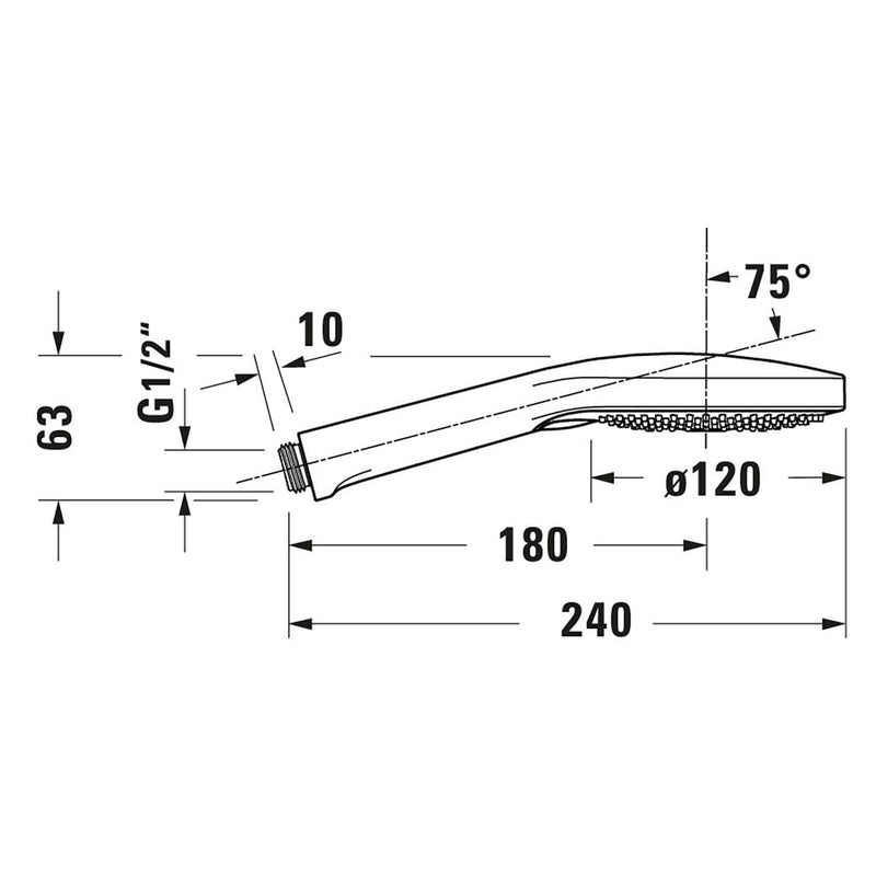 Duravit Handbrause 3jet Click! 12 cm MinusFlow