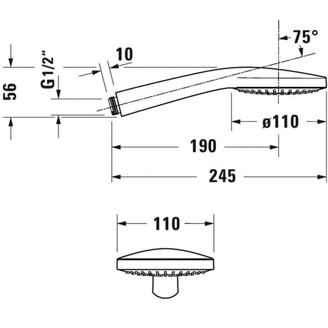 Duravit Handbrause 1jet 11 cm MinusFlow