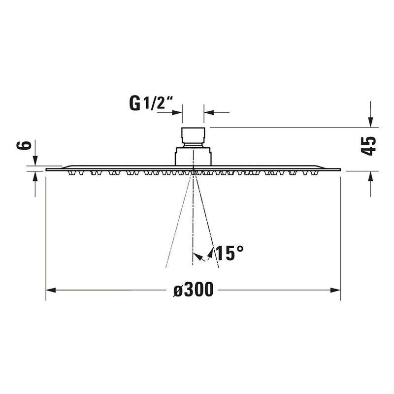 Duravit Kopfbrause 1jet Ø 30 cm