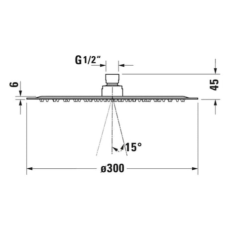 Duravit Kopfbrause 1jet Ø 30 cm