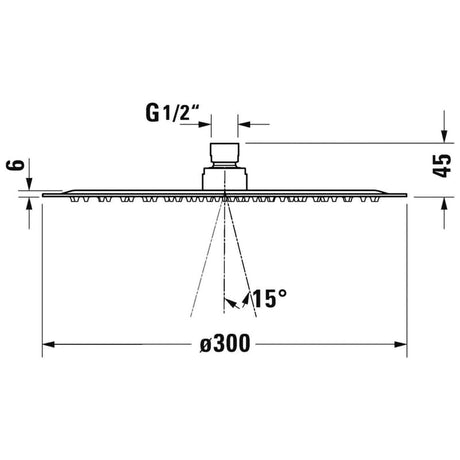 Duravit Kopfbrause 1jet Ø 30 cm