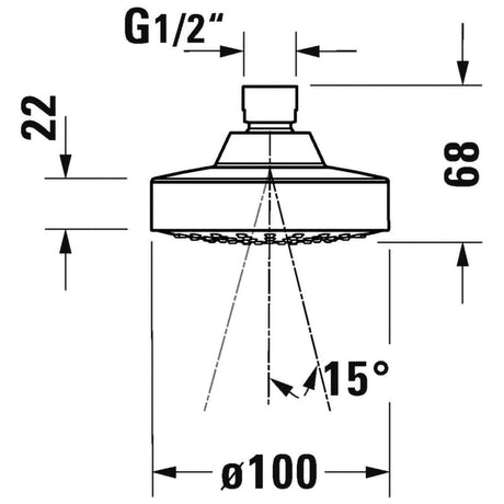 Duravit Kopfbrause 1jet Ø 10 cm