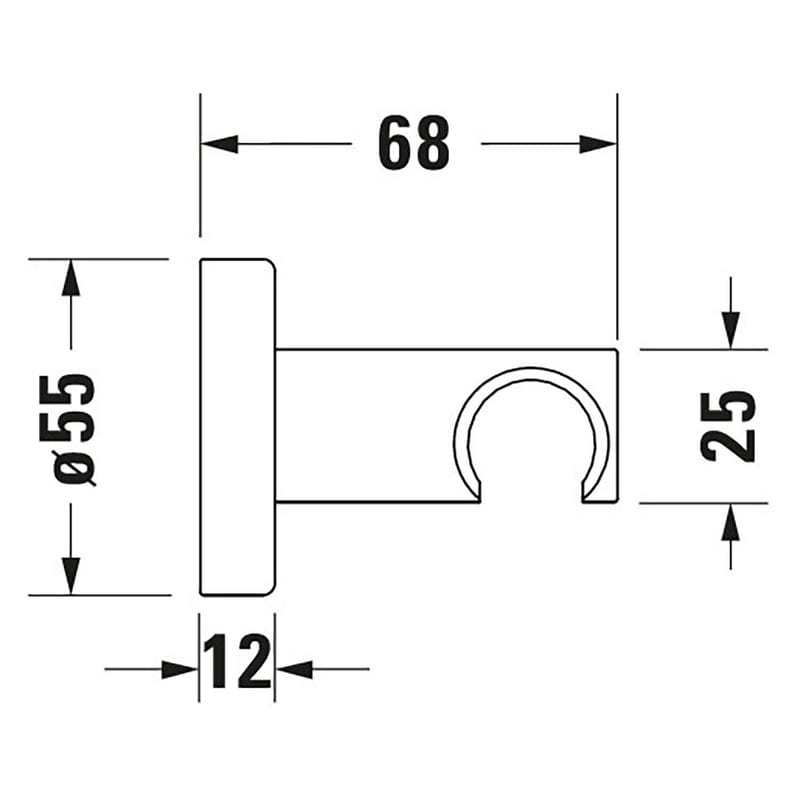 Duravit Brausehalter mit runder Rosette