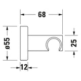 Duravit Brausehalter mit runder Rosette