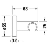 Duravit Brausehalter mit runder Rosette