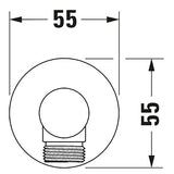 Duravit Wandanschlussbogen mit Brausehalter mit runder Rosette