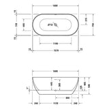 Duravit DuraKanto Badewanne 160 x 75 cm