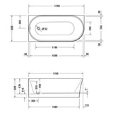 Duravit DuraSenja Badewanne 170 x 80 cm