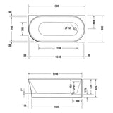 Duravit DuraSenja Badewanne 170 x 80 cm