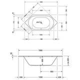 Duravit D-Code Sechseck-Badewanne