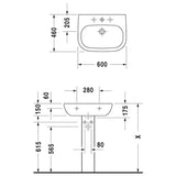 Duravit D-Code Waschtisch 60 cm