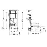 Duravit DuraSystem WC-Element, Geruchsabsaugung, Hygienespülung, pulverbeschichtet