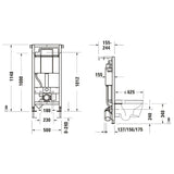 Duravit DuraSystem WC-Element, Standard, pulverbeschichtet