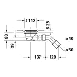 Duravit Sustano Duschwannenablauf  Ablaufleistung 0,6 l/s