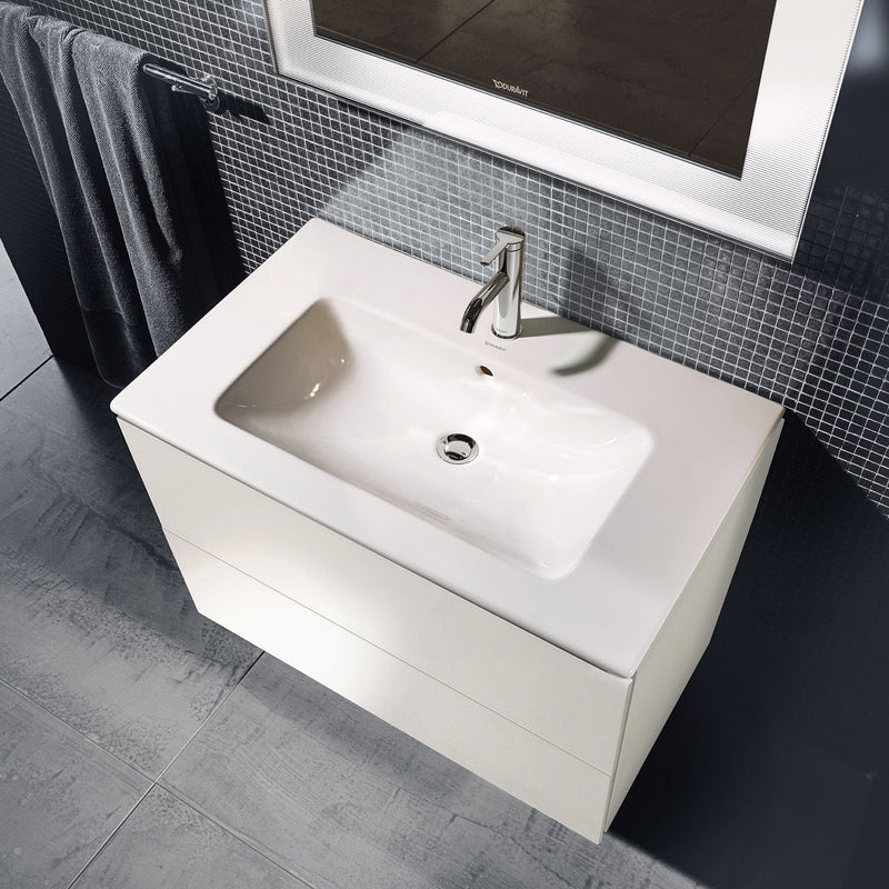 Duravit Me by Starck Waschtisch mit L-Cube Unterschrank 83 x 49 cm mit 2 Schubkästen