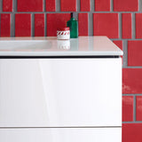 Duravit Me by Starck Waschtisch mit L-Cube Unterschrank 83 x 49 cm mit 2 Schubkästen