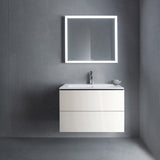 Duravit Me by Starck Waschtisch mit L-Cube Unterschrank 83 x 49 cm mit 2 Schubkästen