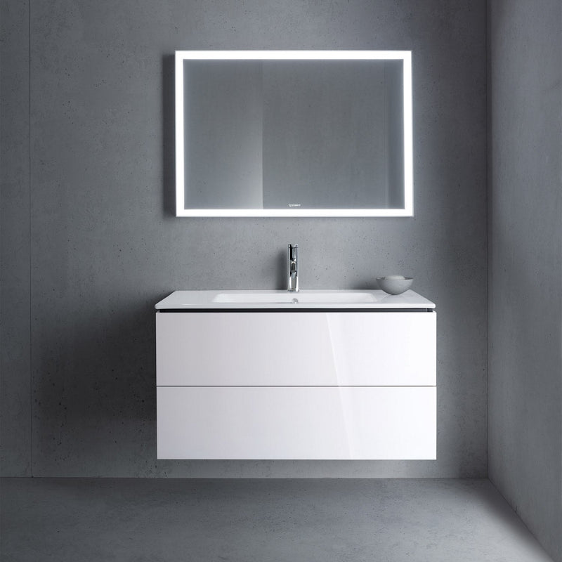 Duravit Me by Starck Waschtisch mit L-Cube Unterschrank 103 x 49 cm mit 2 Schubkästen