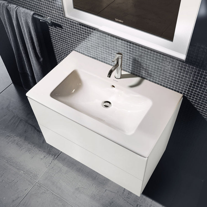 Duravit Me by Starck Waschtisch mit L-Cube Unterschrank 83 x 49 cm mit 2 Schubkästen