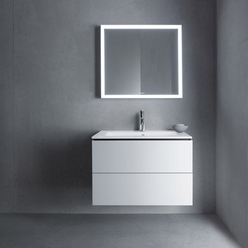 Duravit Me by Starck Waschtisch mit L-Cube Unterschrank 83 x 49 cm mit 2 Schubkästen