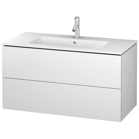 Duravit Me by Starck Waschtisch mit L-Cube Unterschrank 103 x 49 cm mit 2 Schubkästen