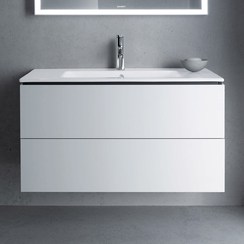 Duravit Me by Starck Waschtisch mit L-Cube Unterschrank 103 x 49 cm mit 2 Schubkästen