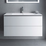 Duravit Me by Starck Waschtisch mit L-Cube Unterschrank 103 x 49 cm mit 2 Schubkästen