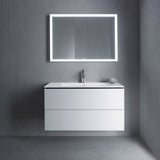 Duravit Me by Starck Waschtisch mit L-Cube Unterschrank 103 x 49 cm mit 2 Schubkästen