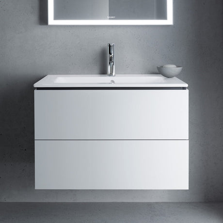 Duravit Me by Starck Waschtisch mit L-Cube Unterschrank 83 x 49 cm mit 2 Schubkästen