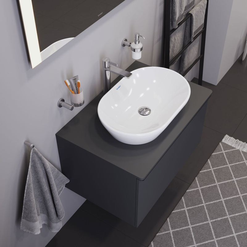 Duravit D-Neo Aufsatzbecken oval 60 cm, ohne Hahnloch, ohne Überlauf