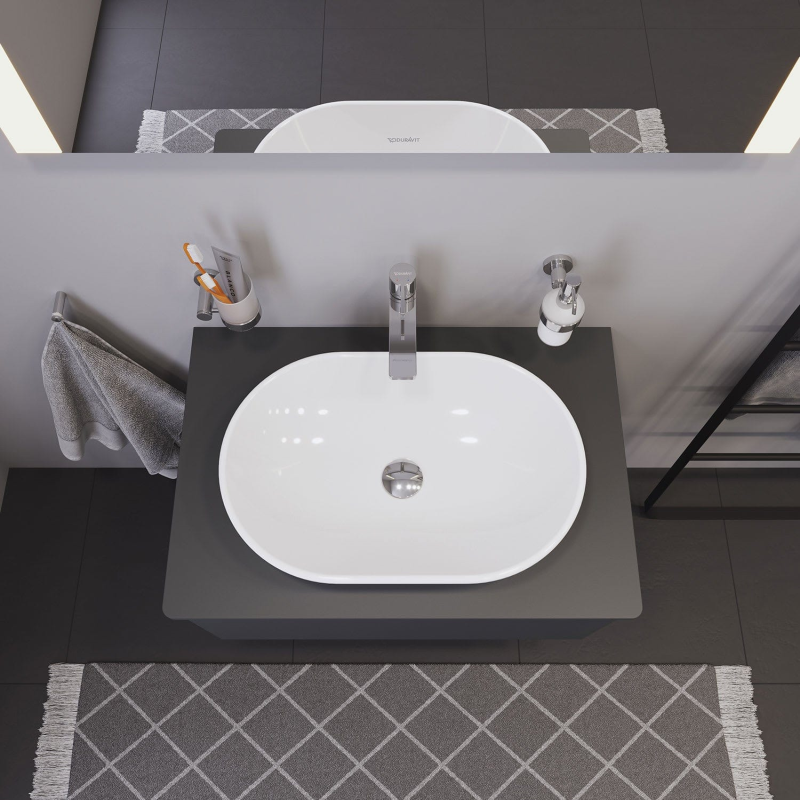 Duravit D-Neo Aufsatzbecken oval 60 cm, ohne Hahnloch, ohne Überlauf