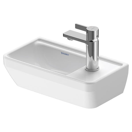 Duravit D-Neo Handwaschbecken 40 cm, mit 1 Hahnloch rechts, ohne Überlauf