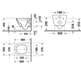 Duravit D-Neo Wand-WC Rimless, Compact-Tiefspüler